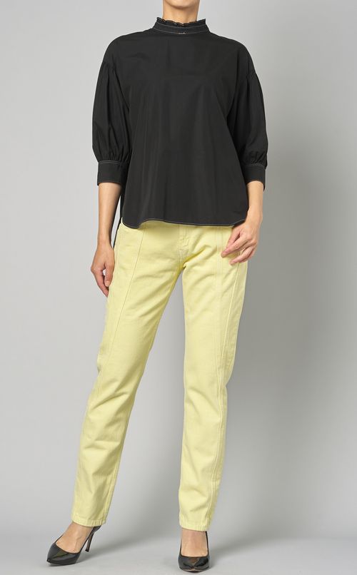 コットン5ポケットカラーデニムパンツ