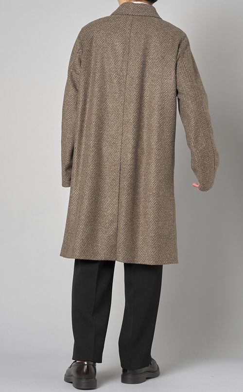 ヘリンボーンジャージーコート