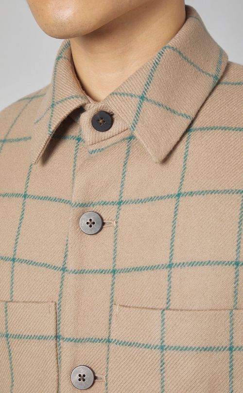 ウールチェックシャツ