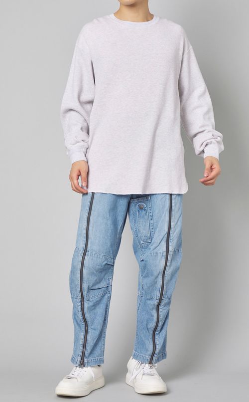 コットンワッフルTシャツ