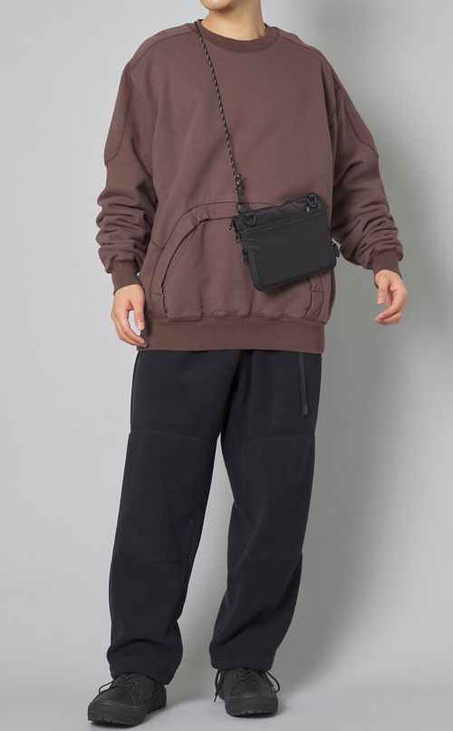 パネルクルーネックスウェットシャツ