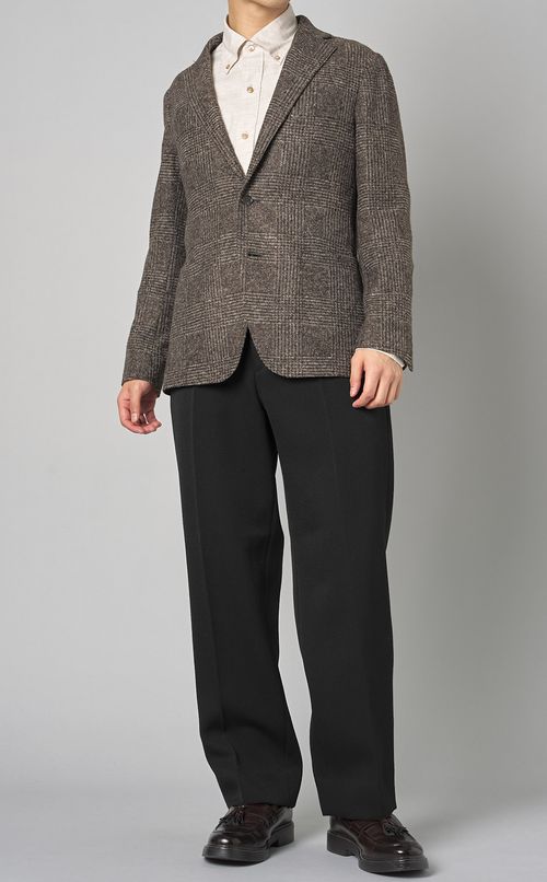 グレンチェックジャージージャケット