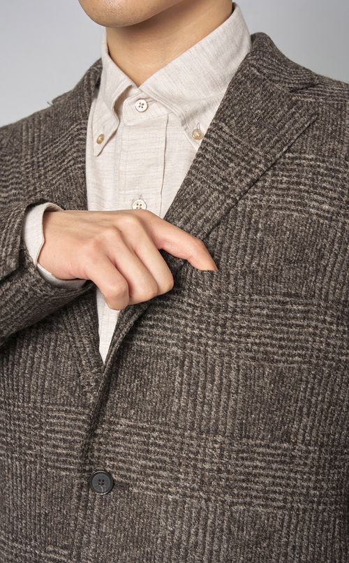 グレンチェックジャージージャケット