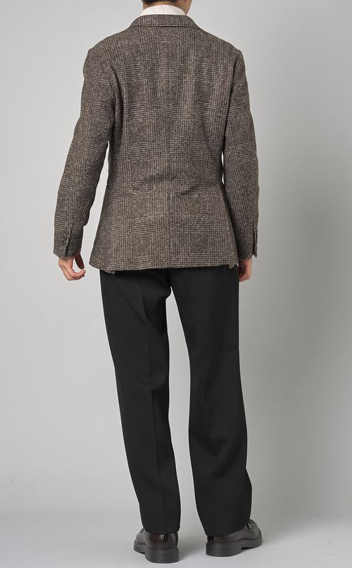 グレンチェックジャージージャケット