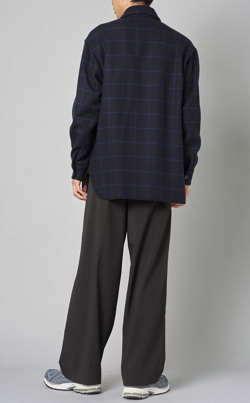 ウールチェックシャツ