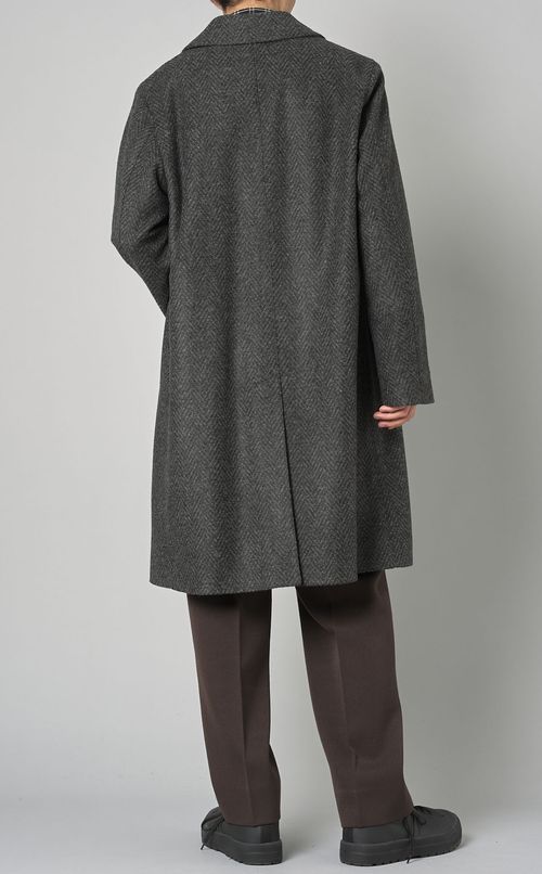 ヘリンボーンジャージーコート