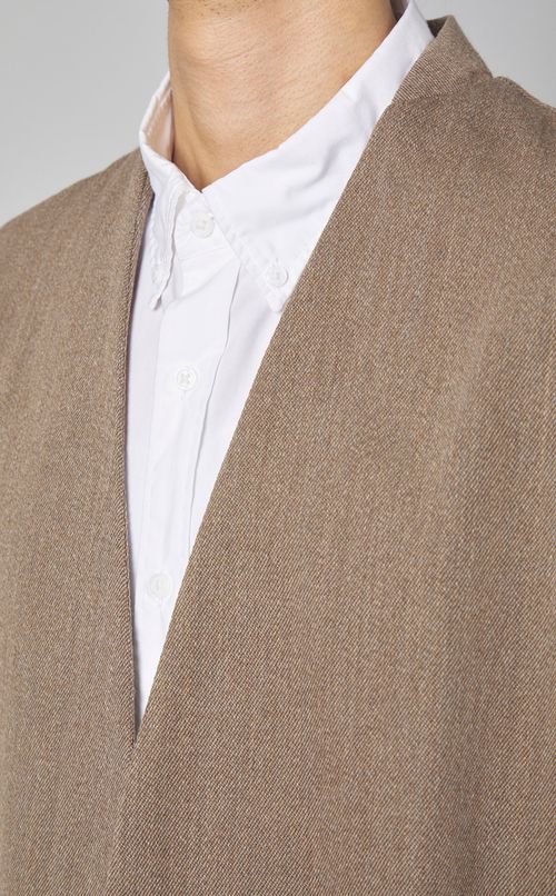 ラペルレスシャツジャケット