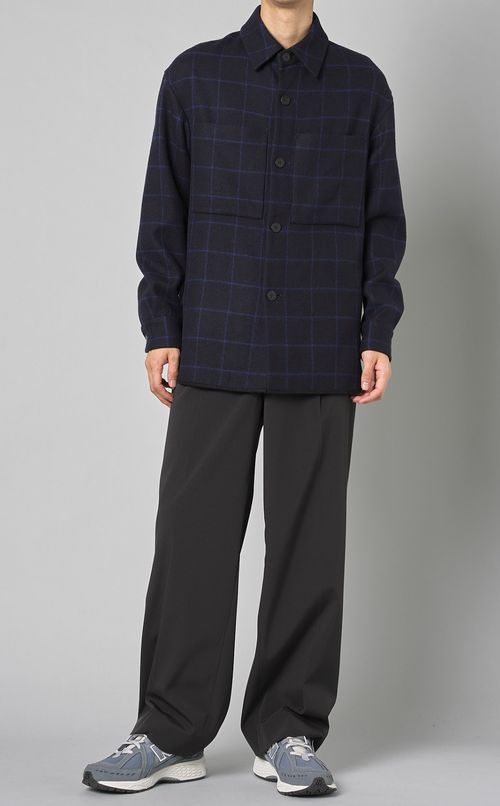 ウールチェックシャツ