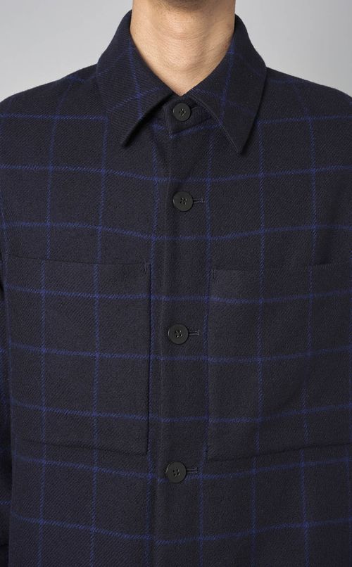 ウールチェックシャツ