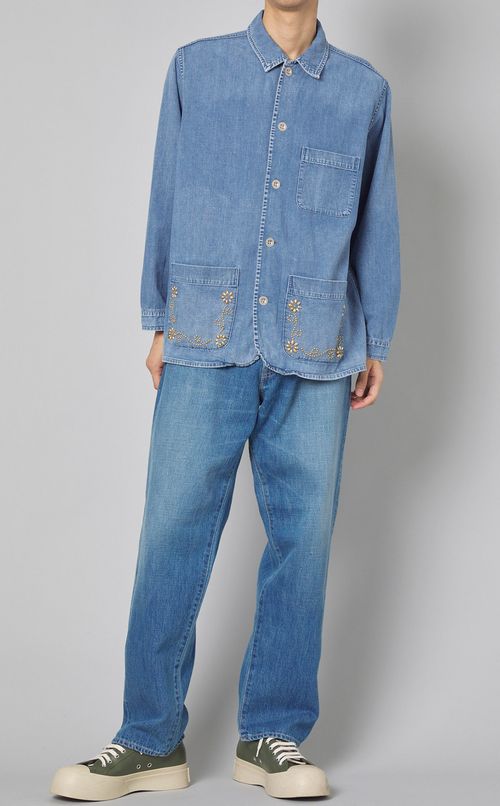 スタッズデニムカバーオール