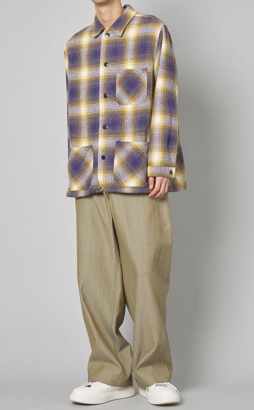 チェックカバーオールシャツ