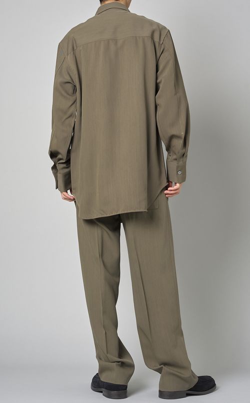 ウールヴィスコースレギュラーシャツ