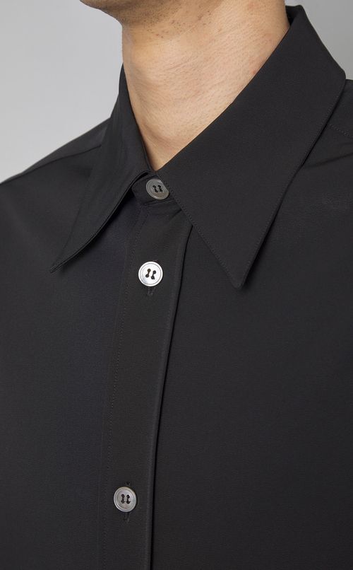 ビスコーススタンドカラーシャツ