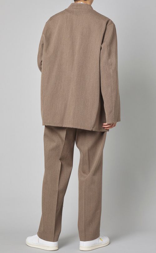 ラペルレスシャツジャケット