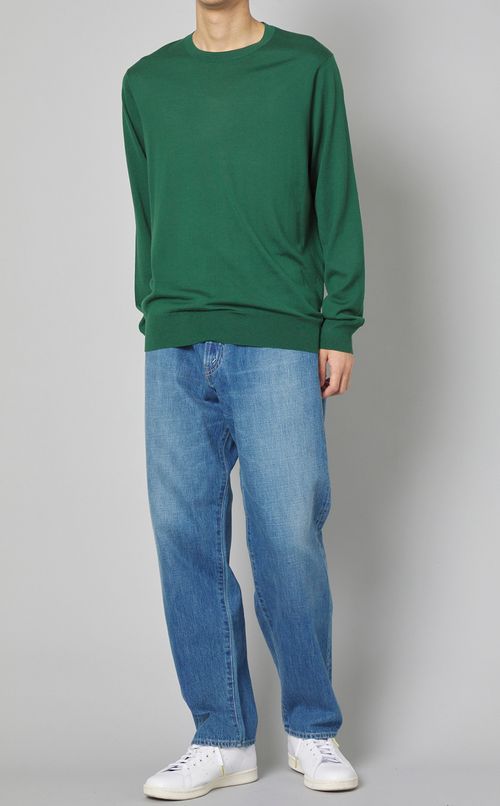 スーパーファインウールクルーネックニット