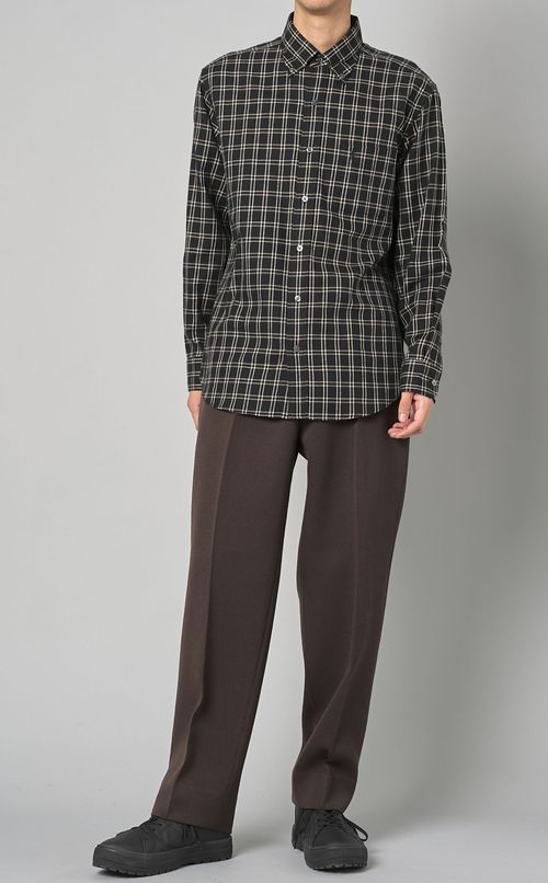 コットンヤクチェックシャツ