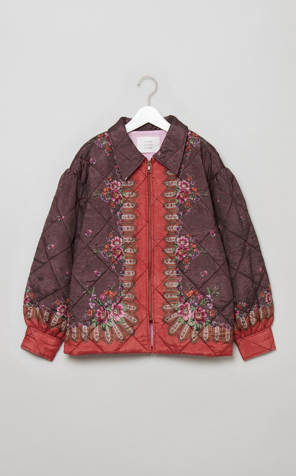 フラワープリントキルトブルゾン