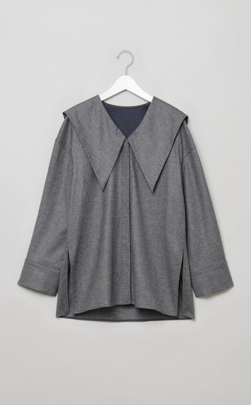 フランネルビッグカラーシャツ