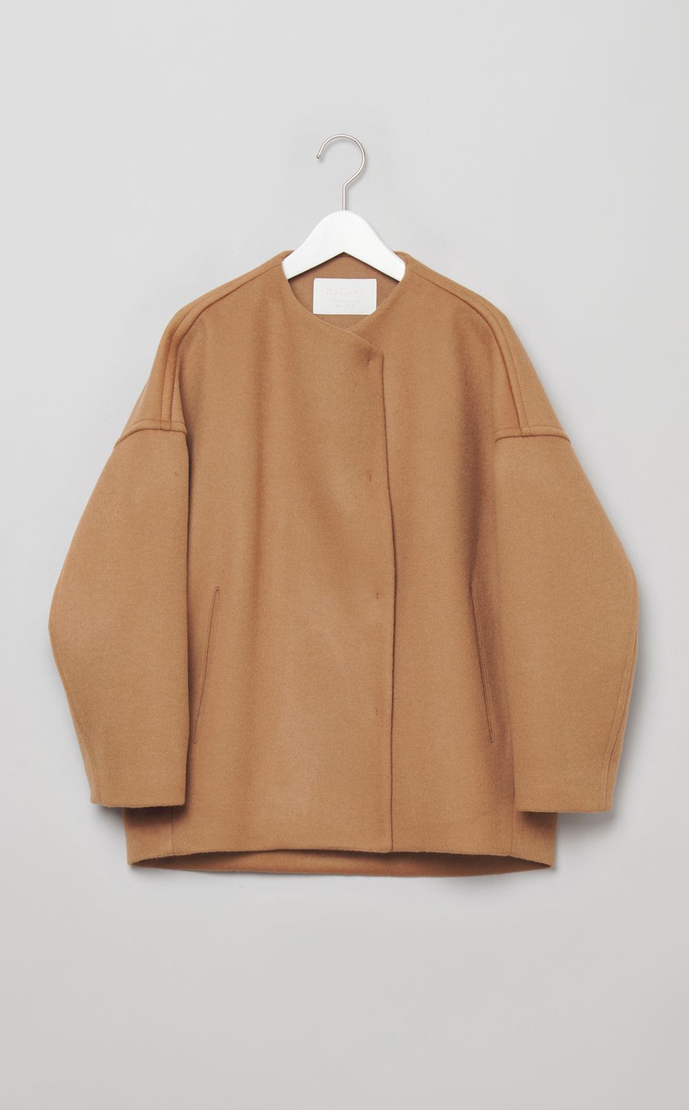 ウールカシミヤショートコクーンコート