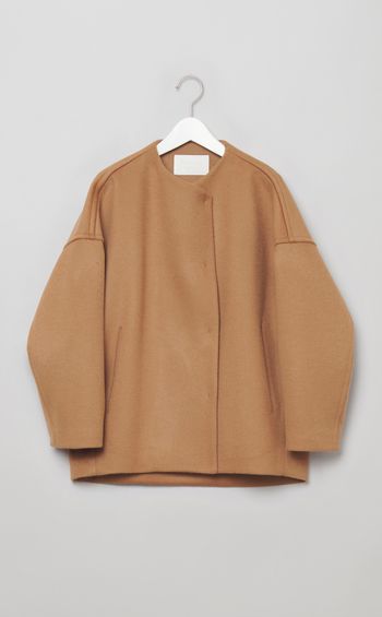 ウールカシミヤショートコクーンコート