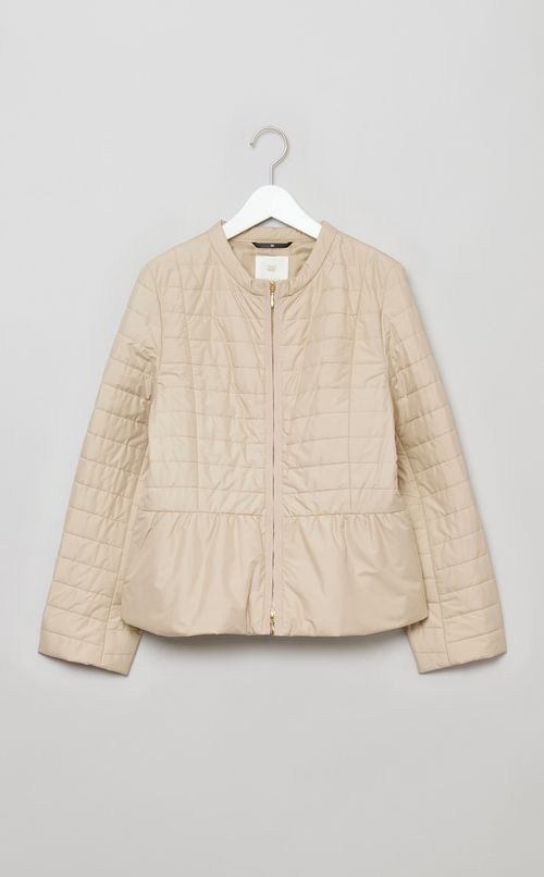 ペプラムキルトショートブルゾン