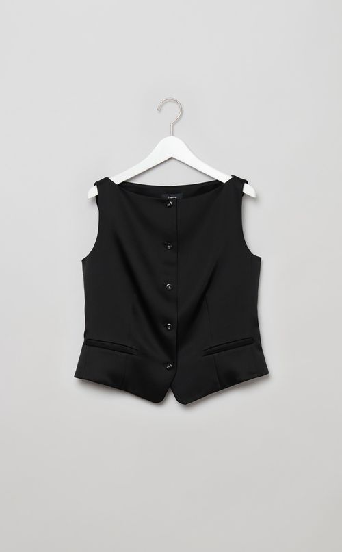 サテンボートネックベスト
