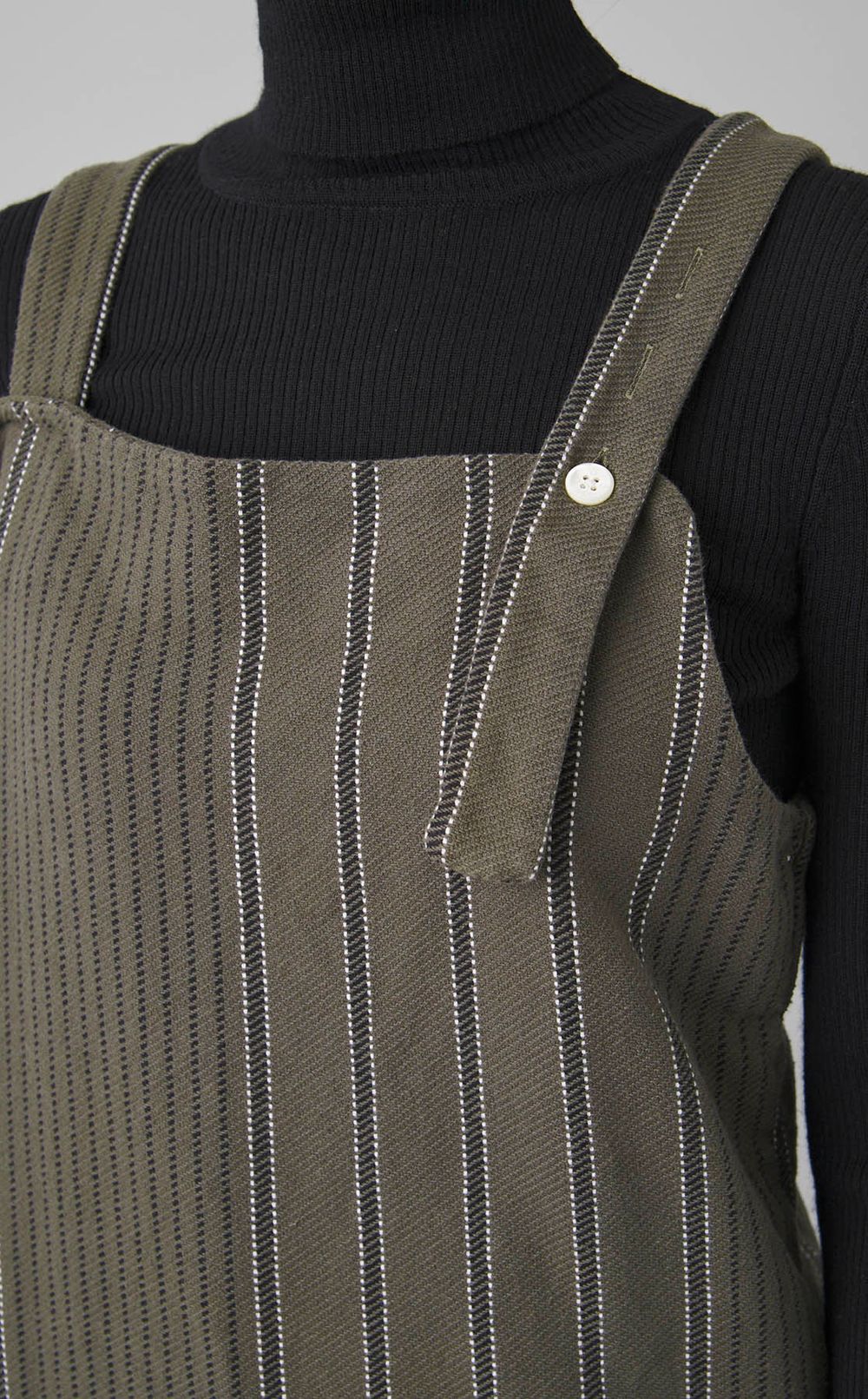 ストライプエプロンドレス