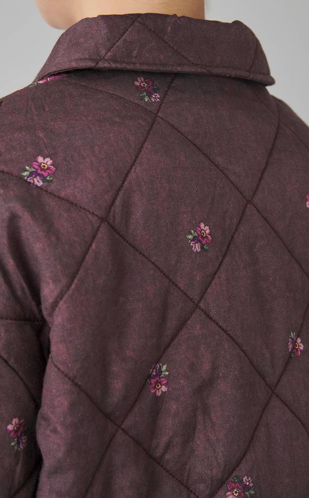 フラワープリントキルトブルゾン