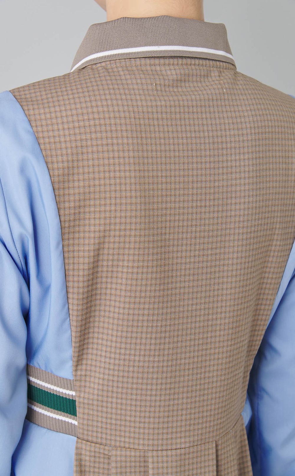 リブコンビシャツワンピース