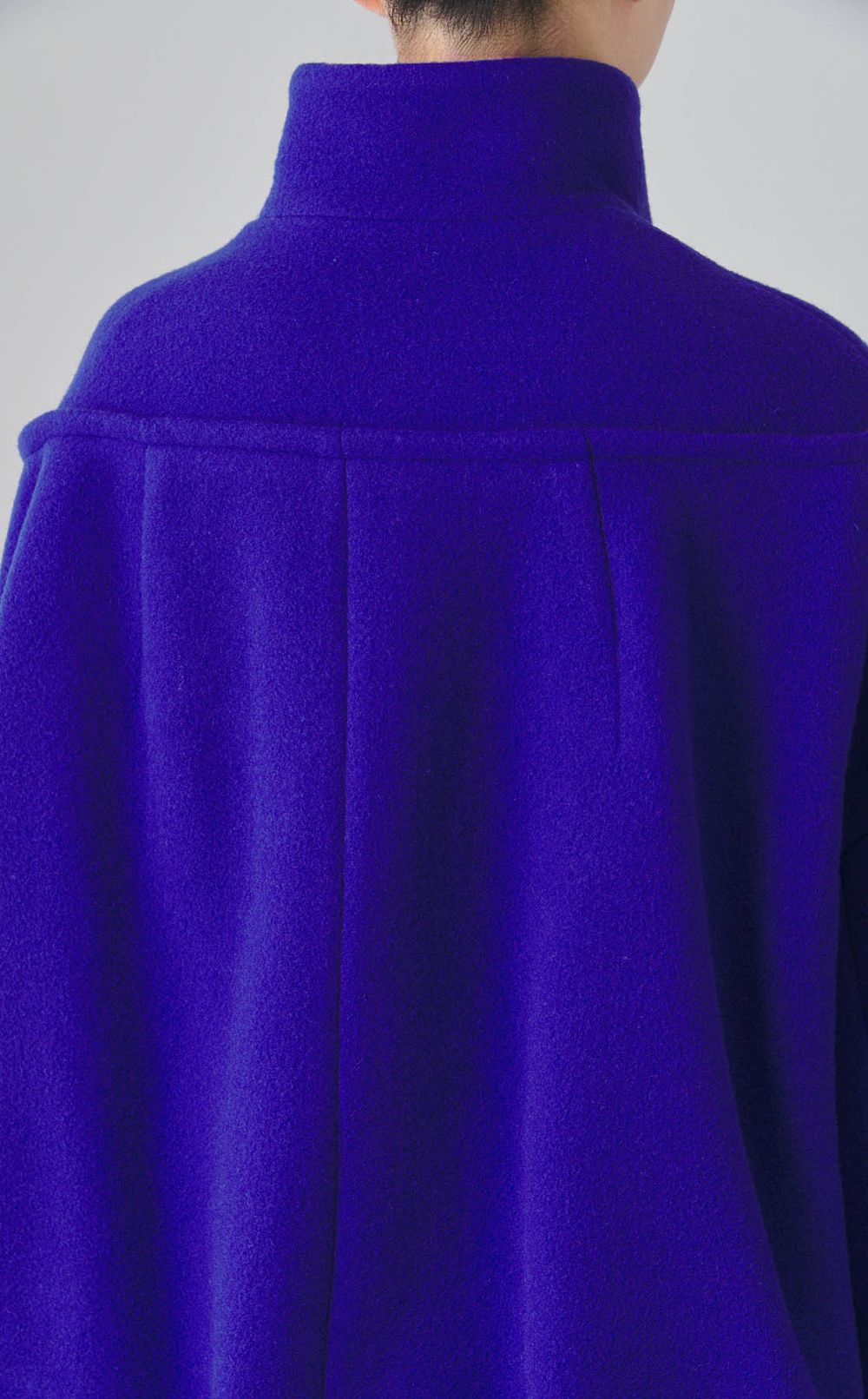 ウールウェーブラインコクーンコート