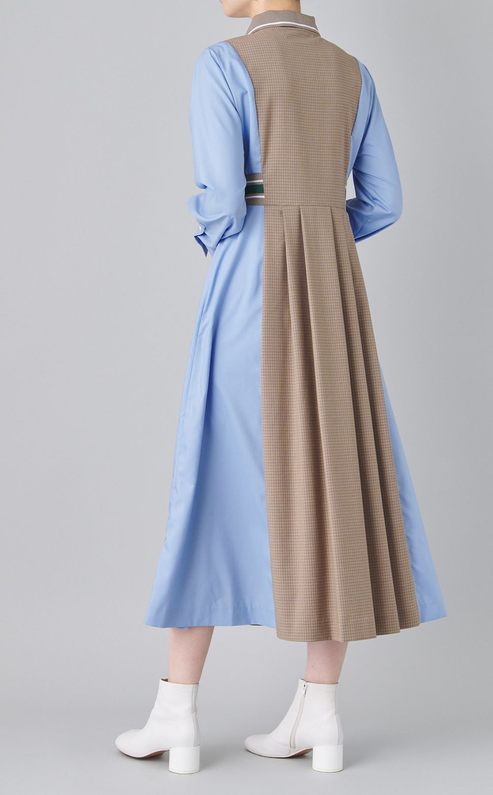 リブコンビシャツワンピース