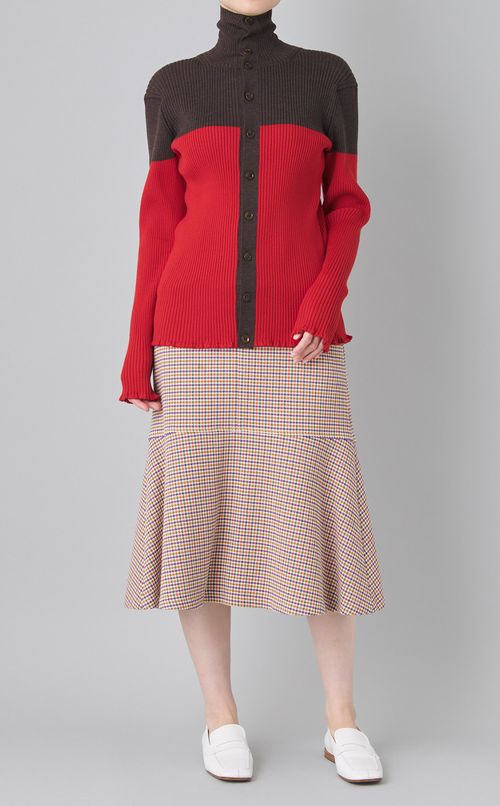 ウール混フィッシュテールスカート