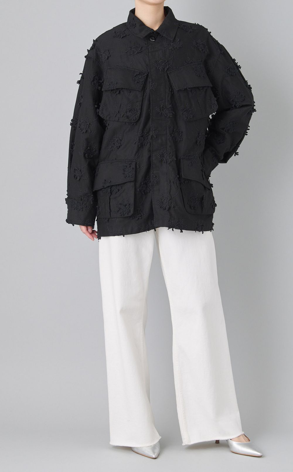 エンブロイダリーミリタリーブルゾン