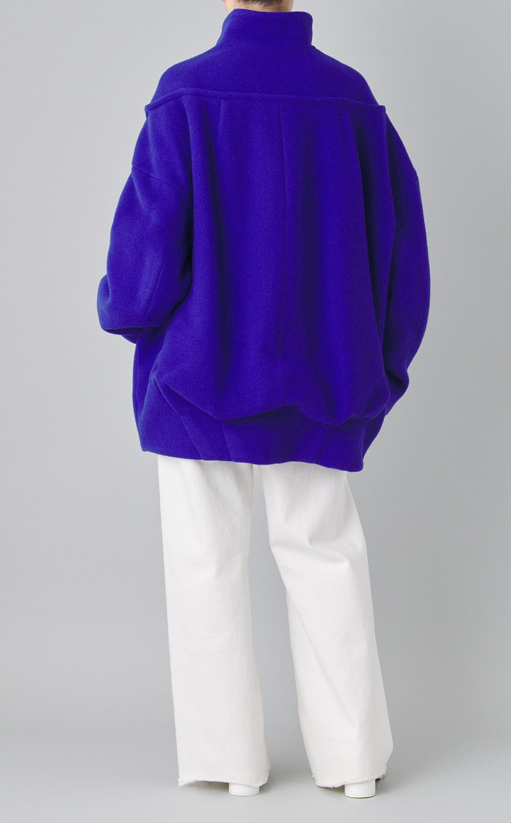 ウールウェーブラインコクーンコート