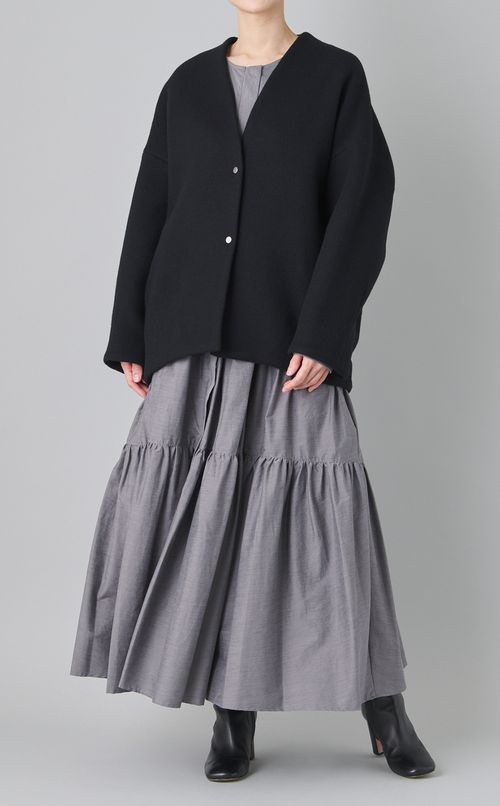 ギャザーティアードロングワンピース