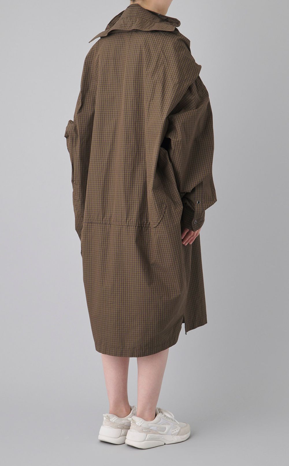 ショールレイヤードシャツワンピース