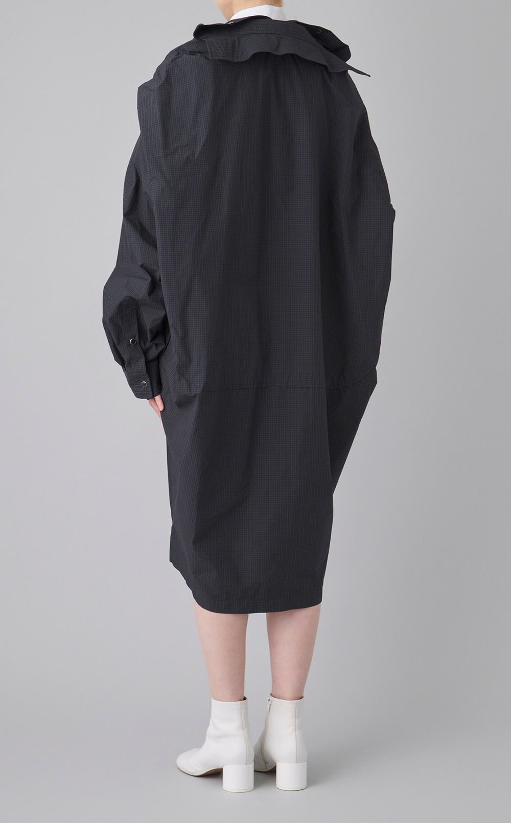 ショールレイヤードシャツワンピース