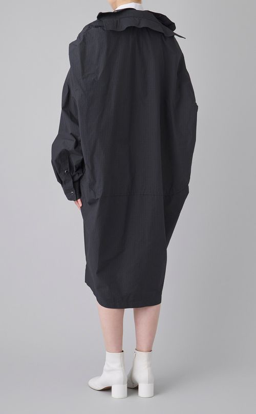 ショールレイヤードシャツワンピース