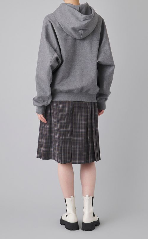 オーバーサイズジップアップフーディ