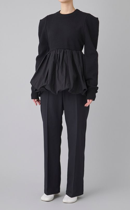 センタープレスストレートパンツ