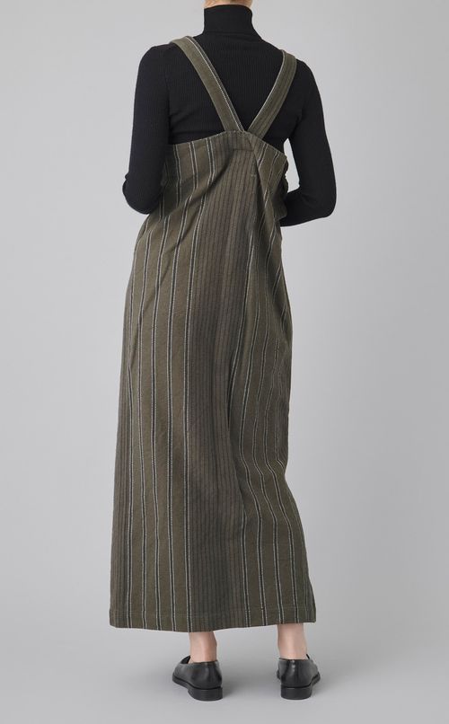 ストライプエプロンドレス