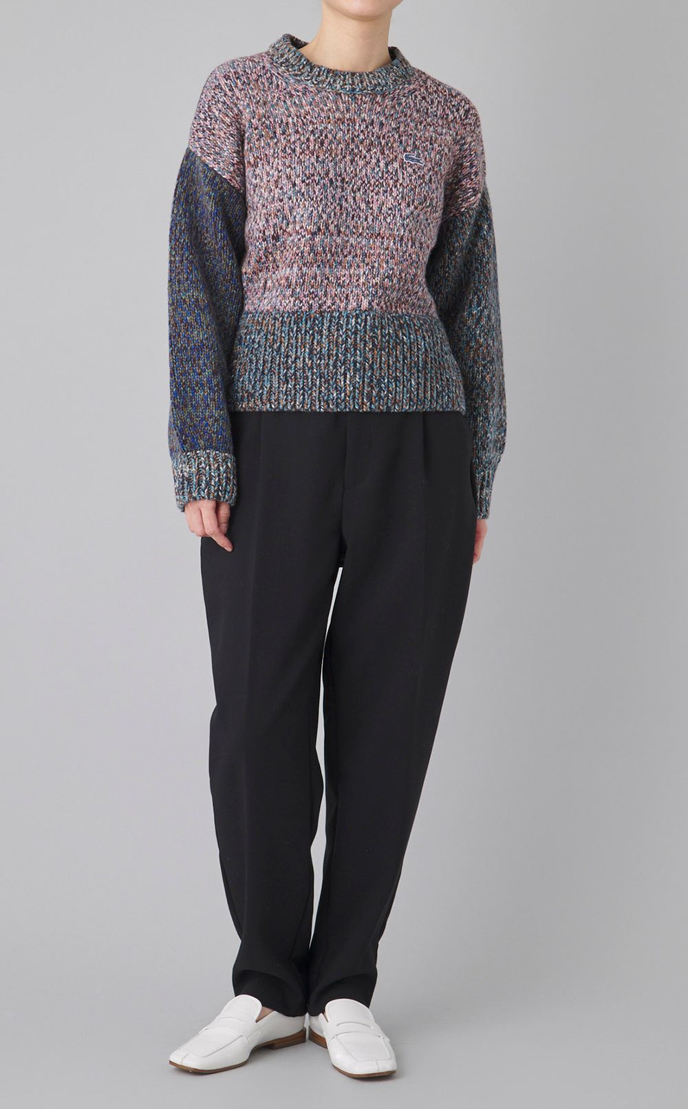 ミックスヤーンパネルニット