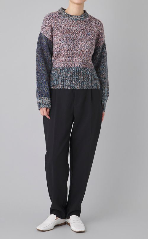 ミックスヤーンパネルニット