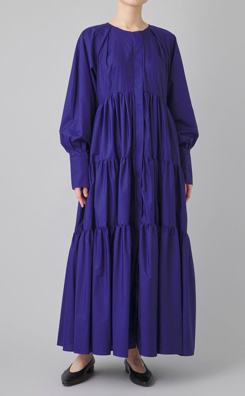 ギャザーティアードロングワンピース