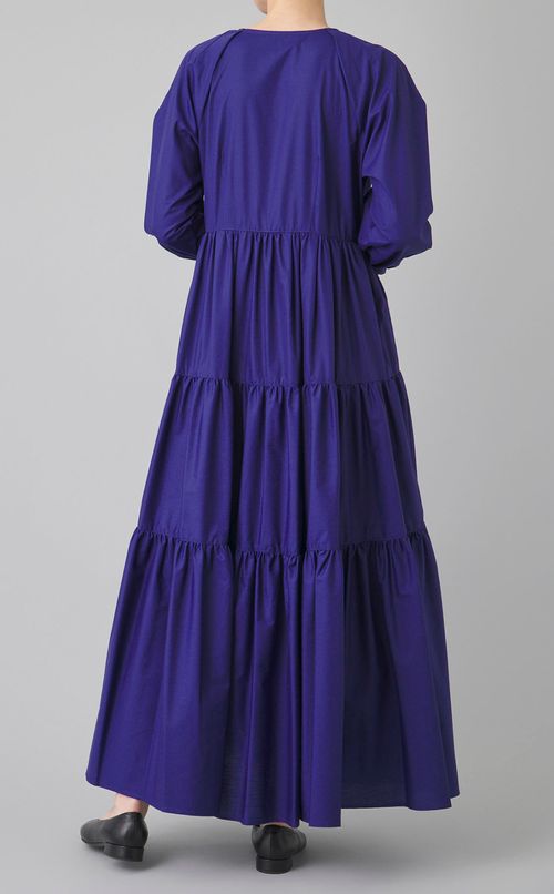 ギャザーティアードロングワンピース