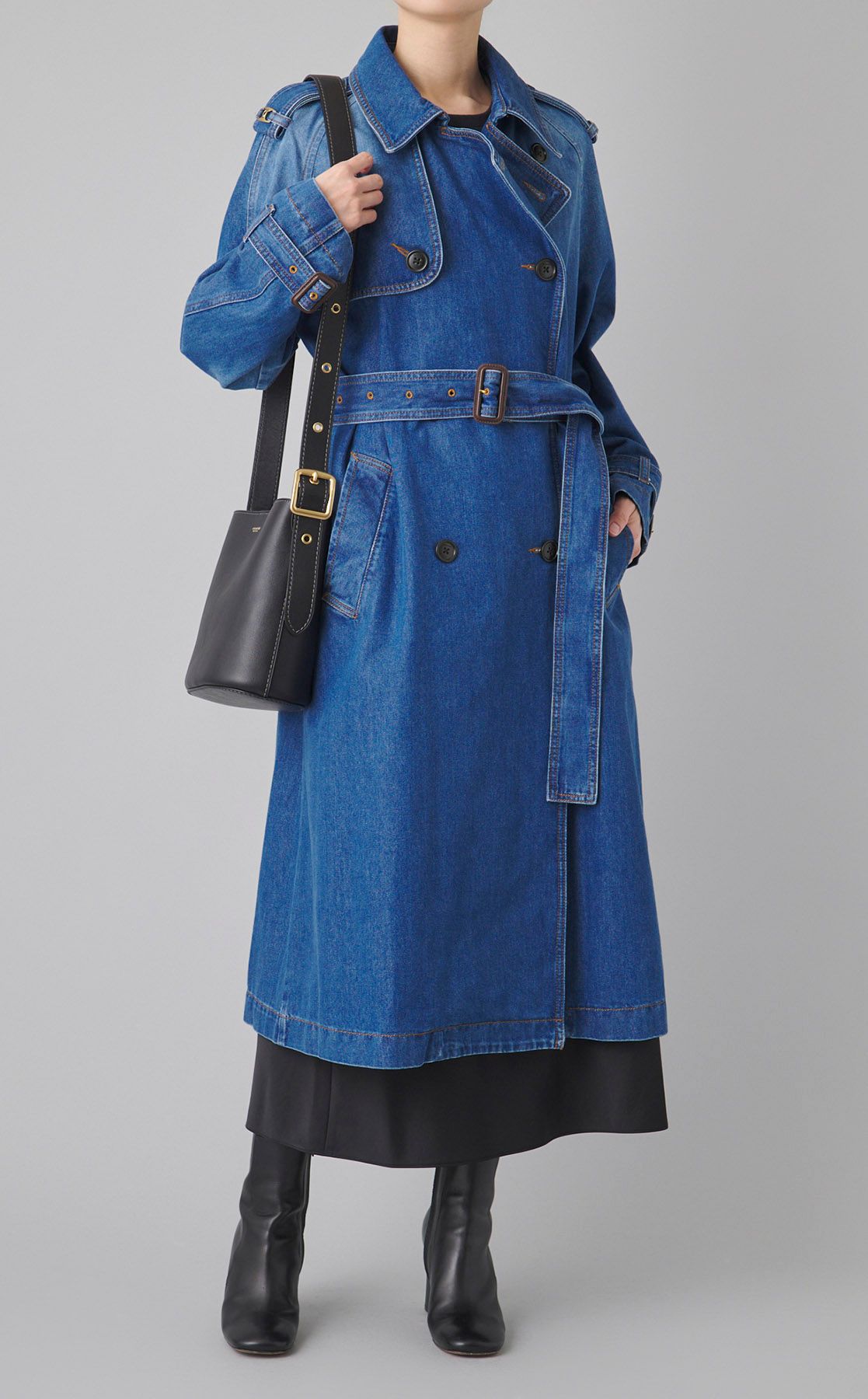 COACH｜リラックスデニム卜レンチコー卜