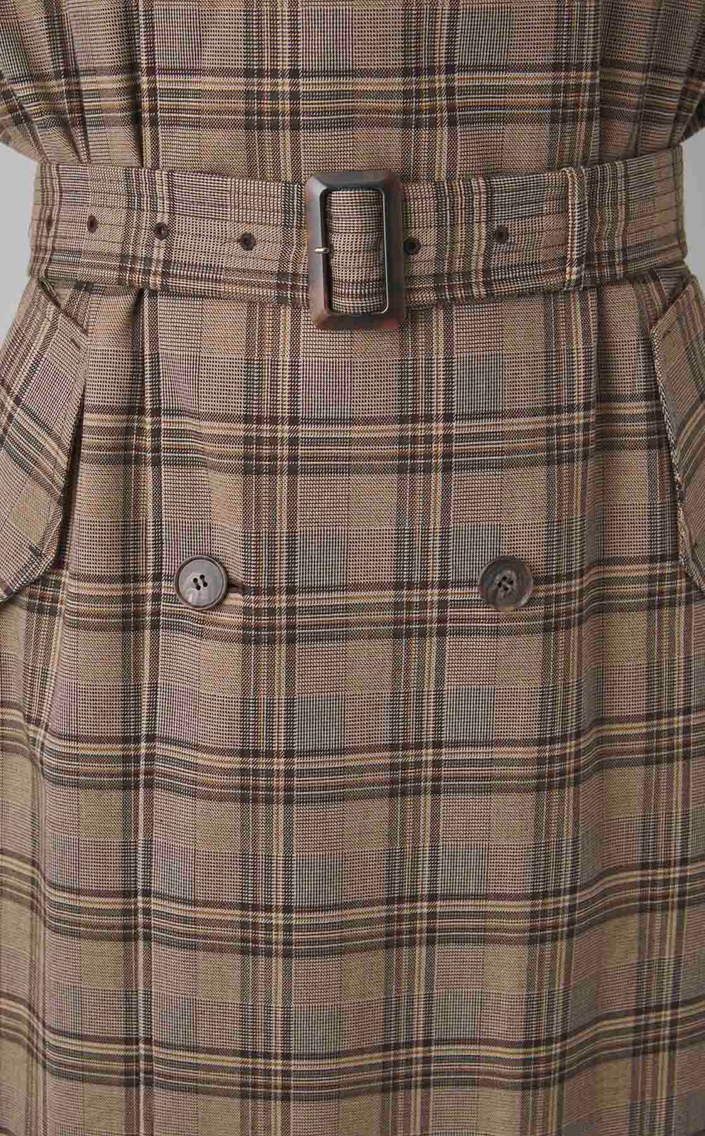 フードストールロングトレンチコート