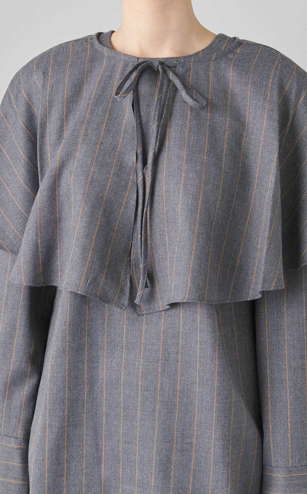 3wayウールストライプミニドレス