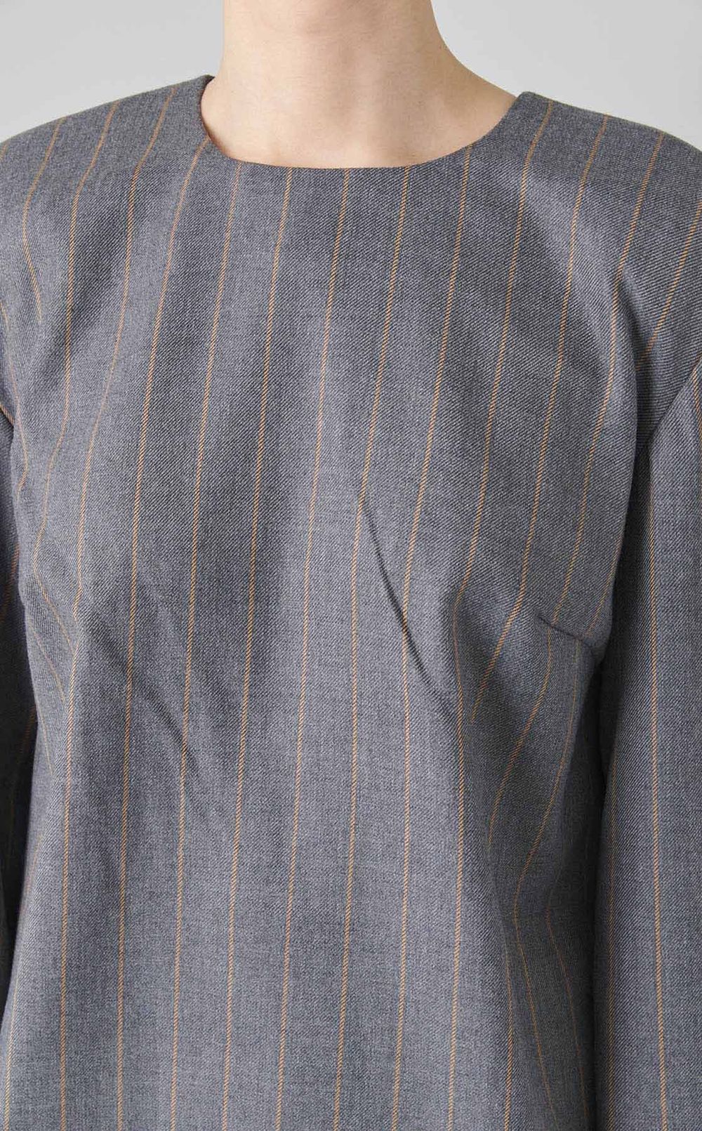 3wayウールストライプミニドレス