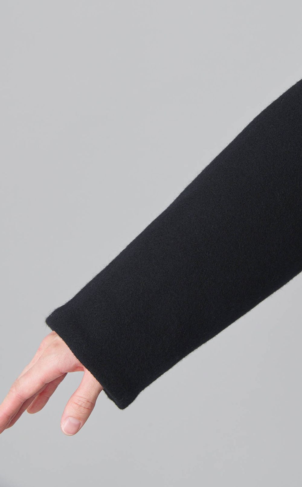 ウールショートノーカラーコート